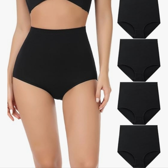 NWT Wirarpa 3X Womans High Waisted Cotton Briefs Underwear 4 pair - Picture 1 of 8